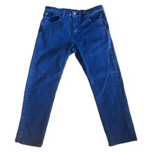 Levis 502 Jeans Mens 33x27 (Tag 33x32) Dark Wash Cotton Stretch Taper Denim